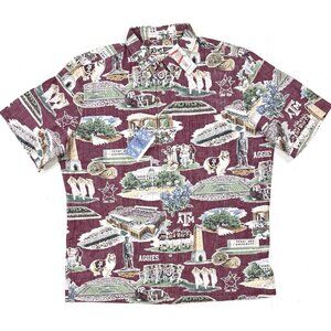 Reyn Spooner Shirt Mens Size XL Collegiate Football Texas A&M Aggies Print